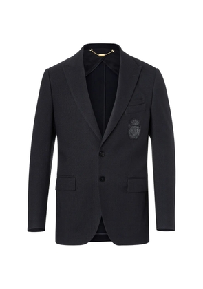 Billionaire Constant crest-patch single-breasted blazer - Blue