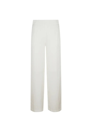 SILK95FIVE Amalfi elasticated-waistband wide-leg trousers - White
