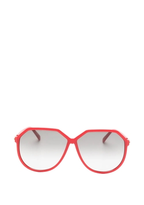VALENTINO GARAVANI EYEWEAR geometric-frame sunglasses - Red