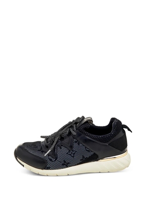 Louis Vuitton Pre-Owned leather mesh low-top sneakers - Black