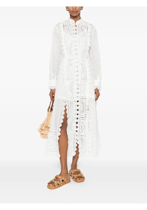 ZIMMERMANN midi Aster embroidered midi dress - White