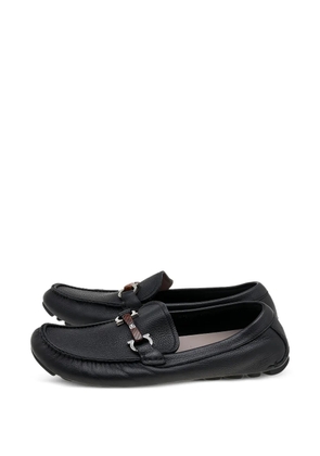 Ferragamo Pre-Owned Gancini Bit slip-on loafers - Black