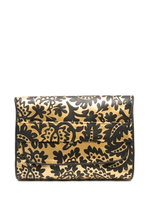 Valentino Garavani Pre-Owned 1980s printed clutch bag - Gold