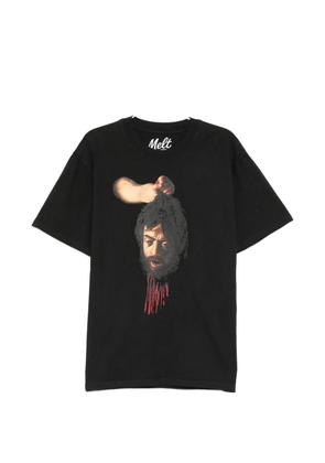Melt graphic-print T-shirt - Black