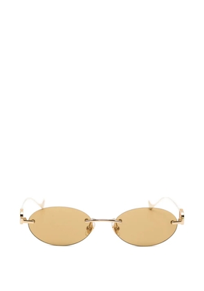 VALENTINO GARAVANI EYEWEAR VLogo oval-frame sunglasses - Gold