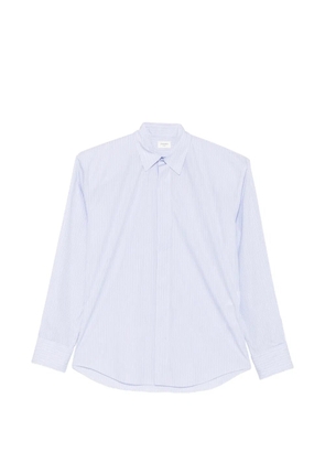 Saint Laurent vertical-stripe long-sleeve shirt - White