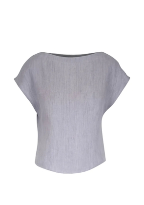 TWP Simple T boat-neck cap-sleeve top - Grey