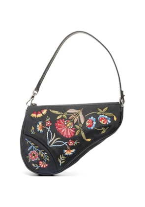 Christian Dior Pre-Owned 2002 Saddle embroidered shoulder bag - Black