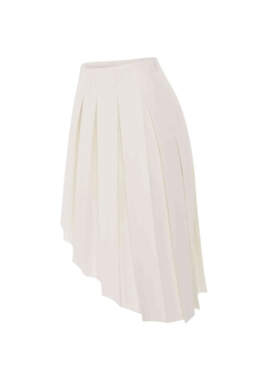 We11done asymmetric pleated skirt - White