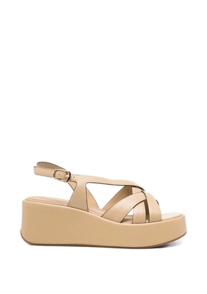 Bruno Premi cross-strap platform sandals - Neutrals