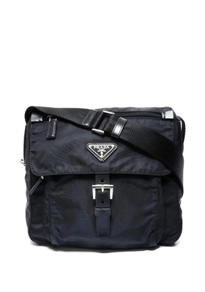 Prada Pre-Owned 1995-2010 Triangle Logo shoulder bag - Black
