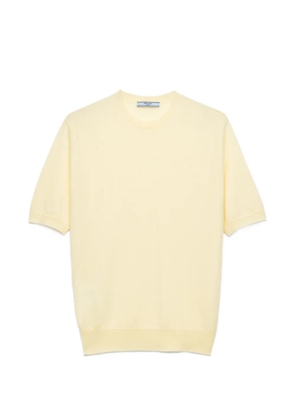 Prada short-sleeved cashmere T-shirt - Yellow