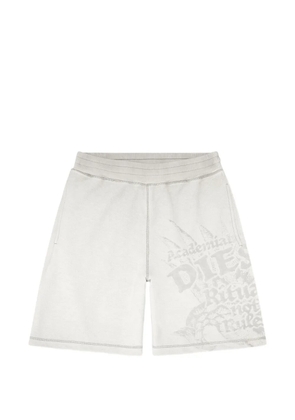 Diesel dévoré-print track shorts - Grey