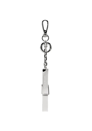 Maison Margiela clothespin-shaped chain keyring - Silver