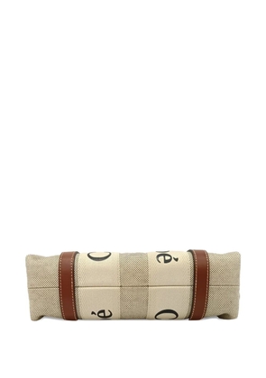 Chloé Vintage Woody logo-strap tote bag - Neutrals