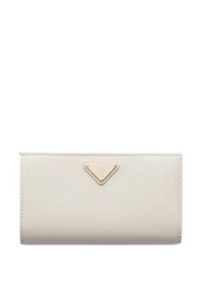 Prada large Saffiano leather wallet - Neutrals