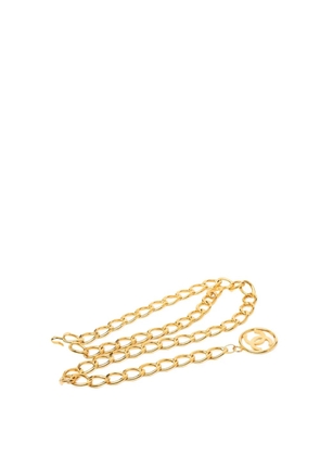 CHANEL Pre-Owned 1980-1990 CC Gold Plated Logo Chain belt