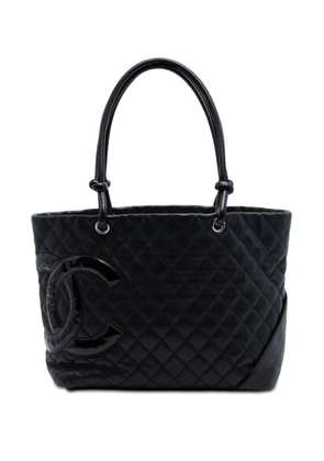 CHANEL Pre-Owned 2010-2011 Large Lambskin Cambon Ligne tote bag - Black