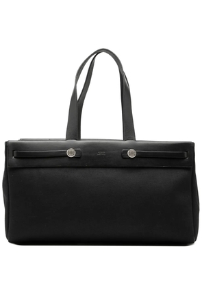 Hermès Pre-Owned 2002 Toile and Vache Hunter Herbag Cabas MM tote bag - Black
