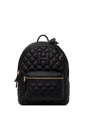 Silvian Heach quilted logo-embossed backpack - Black