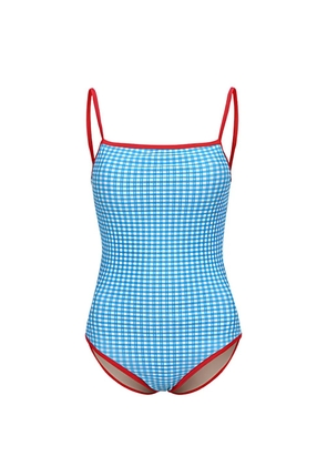 5PENING 24 Melanie gingham-check swimsuit - Blue