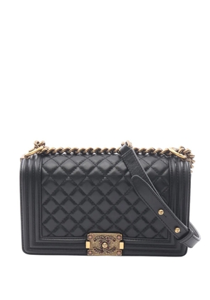 CHANEL Pre-Owned 2020 Old Medium Quilted Lambskin Bijoux Boy Flap crossbody bag - Black