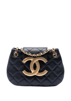 CHANEL Pre-Owned 2021-2026 Small Quilted Lambskin Giant CC Chain Compartment Messenger Bag crossbody bag - Black
