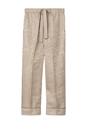 Burberry jacquard-pattern trousers - Neutrals
