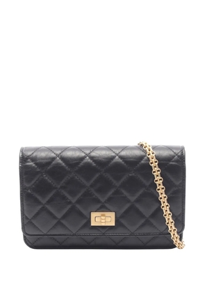 CHANEL Pre-Owned 2019 Quilted Aged Calfskin Reissue 2.55 Wallet on Chain crossbody bag - Black