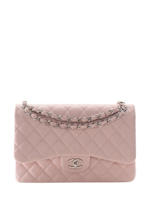 CHANEL Pre-Owned 2013-2014 Jumbo Classic Caviar Double Flap shoulder bag - Pink