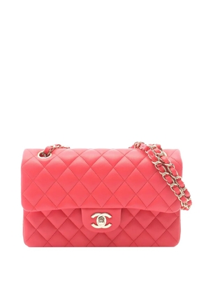 CHANEL Pre-Owned 2017-2018 Medium Classic Lambskin Double Flap shoulder bag - Pink