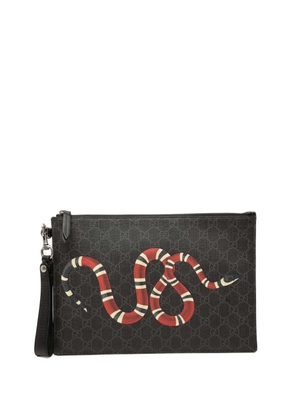 Gucci Pre-Owned 2000-2015 GG Supreme Kingsnake clutch bag - Black