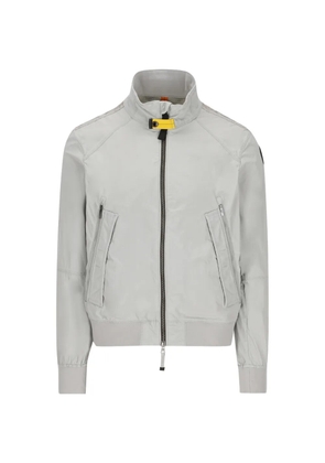 Parajumpers logo-patch zip-up jacket - Grey