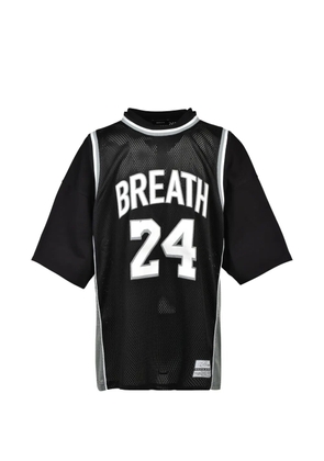 BREATH layered mesh-panel T-shirt - Black