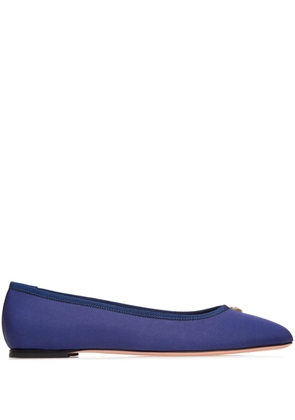 Bally logo-plaque flat ballerina shoes - Blue