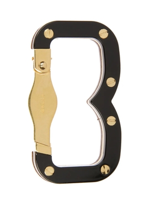 Bally Carabiner geometric keychain - Black