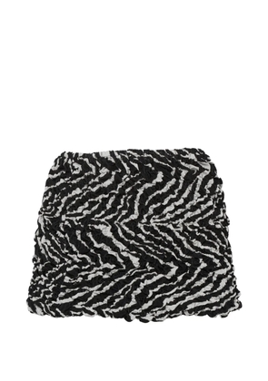 Selia Richwood Lia zebra-print mini beach skirt - Black