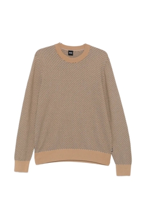 BOSS geometric-pattern sweater - Neutrals