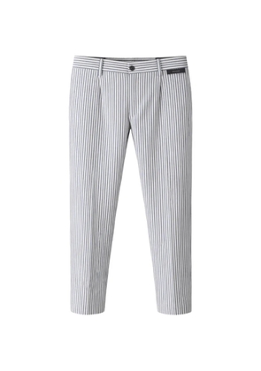 michael coal vertical-stripe pleated trousers - White