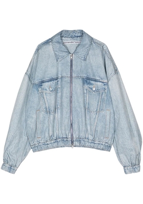 Alexander Wang zip-up denim jacket - Blue