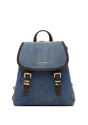 Michael Michael Kors denim buckle-detail backpack - Blue