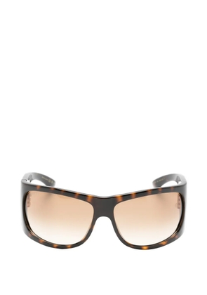 Gucci Eyewear Double G tortoiseshell-effect sunglasses - Brown
