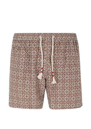 MC2 Saint Barth tile-print swim shorts - Brown