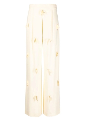 Viktor & Rolf Bed Of Bows wide trousers - Neutrals