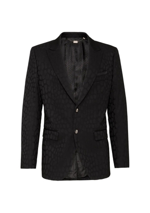 Billionaire crocodile-effect peak-lapel blazer - Black