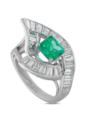 LB Exclusive emerald and diamond ring - Silver