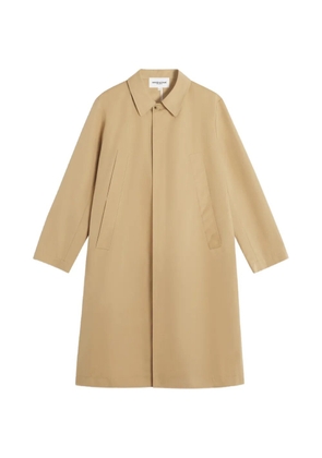 Maison Kitsuné concealed-fastening logo-plaque coat - Neutrals