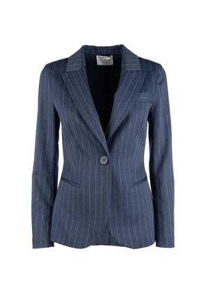 POST SCRIPTUM pinstripe-pattern peak-lapels blazer - Blue