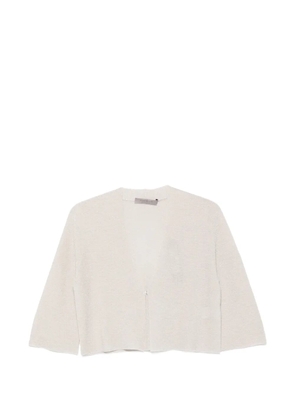D.Exterior metallic-thread cropped jacket - Neutrals