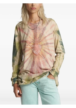 One Teaspoon Heart O Steel tie-dye T-shirt - Pink